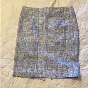 Katherine Barclay blue and white pencil skirt